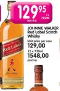 Johnnie Walker Red label Scotch Whisky-12x750ml
