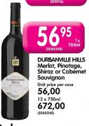 Durbanville Hills Merlot, Pinotage, Shiraz Or Cabernet Sauvignon-12x750ml