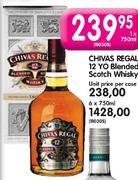 Chivas Regal 12 YO Blended Scotch Whisky-6x750ml