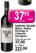 Darling Cellars Shiraz, Merlot, Pinotage Or Cabernet Sauvignon-750ml