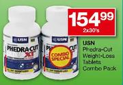 USN Phedra-Cut Weight-Loss Tablets Combo Pack-2x30's