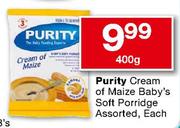 Purity Cream of Maize Baby's Soft Porridge-400gm