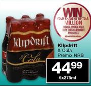 Klipdrift & Cola Premix NRB-6 x 275ml