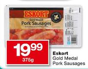 Eskort Gold Medal Pork Sausages-375gm