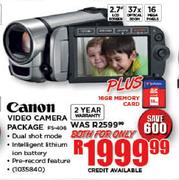 Canon Video Camera Package Plus 16GB Memory Card