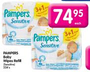 Pampers Baby Wipes Refill-224's Each