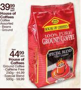 House of Coffees Ground Coffee Caffeine Free-250g Each