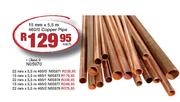 15 mm x 5.5m 460/1 Copper Pipe