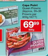 Cape Point Queen Prawns(Approx,26-30 Prawns Per 800g Nett)-800g