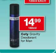 Coty Gravity Deodorant For Men-160ml