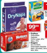 Dry Naps Disposable Nappies Extra-Large,48's/Maxi,72's