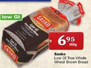 Sasko Low GI True Whole Wheat Brown Bread-800g