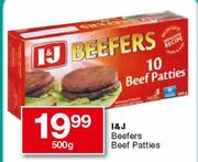 I&J Beefers Beef Patties-500g