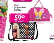 Barbie Document Or Pink Tag Bag-Each