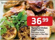 Marinated Chicken Braai Portions Barbeque, Lemon And Herb Or Peri Peri-Peri kg
