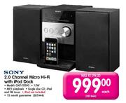 Sony 2.0 Channel Micro Hi-Fi with iPod Dock(CMT-FX300)
