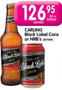 Carling Black Label Cans Or NRB's-24x340ml