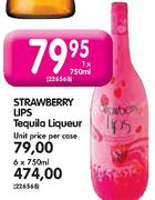 Strawberry Lips Tequila Liqueur-750ml