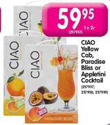 Ciao Yellow Cab, Paradise Bliss Or Appletini Cocktail-1x2Ltr