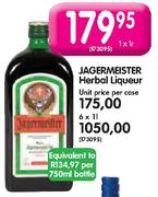 Jagermeister Herbal Liqueur-1Ltr