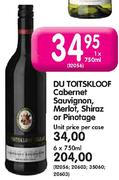 DU Toitskloof Cabernet Sauvignon, Merlot, Shiraz Or Pinotage-750ml
