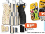 Ethnix Co-Ord Bundle 3-Piece Consist of Apron, Glove and Pot Holder