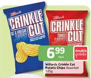 Willards Crinkle Cut Potato Chips Assorted-125g each