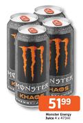 Monster Energy Juice-4 x 473 Ltr
