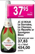 JC LE Roux Le Dormaine, La Chanson, La Fleurette Or Sauvignon Blanc-750ml