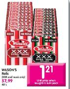 Willson's Rolls Each