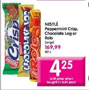 Nestle Peppermint Crisp,Chocolate Log or Rolo-40's