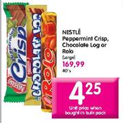 Nestle Peppermint Crisp,Chocolate Log or Rolo Each