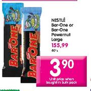Nestle Bar-One or Bar-One Powernut Large Each