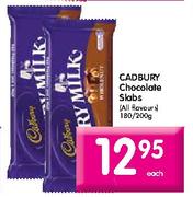 Cadbury Chocolate Slabs-180/200gm Each