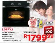 Defy Slimline 600 Oven-70Ltr(DBO331)