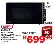 Defy Classic Electronic Microwave-23Ltr(DMO352)
