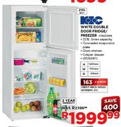 KIC White Double Door Fridge/Freezer-215Ltr(KT5023WH)