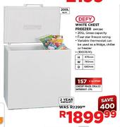 Defy White Chest Freezer-200Ltr(DMF290)