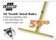 Lasher 16 Tooth Steel Rake