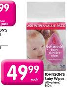 Johnson's Baby Wipes-240's Each