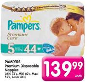 Pampers Premium Disposable Nappies Mini-72's Each