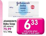 Johnson's Baby Soap-12 x 100g