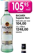 Bacardi Superior Rum-750ml