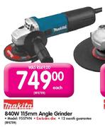 Makita 115mm Angle Grinder (9557HN)-840W Each