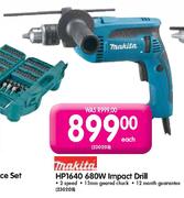Makita (HP1640) 680W Impact Drill-Each