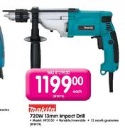 Makita 720W Impact Drill (HP2050)-13mm Each