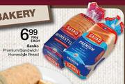 Sasko Premium/Sandwich/Homestyle Bread-700gm Each
