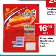 Enterprise Red/Smoked Viennas - 500gm
