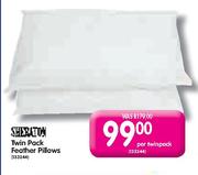 Sheraton Twin Pack Feather Pillows-Per Twinpack