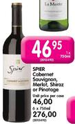 Spier Cabernet Sauvignon, Merlot, Shiraz or Pinotage - 1 x 750ml
